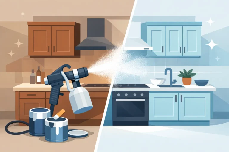 Kitchen Unit Spraying Transformation Example