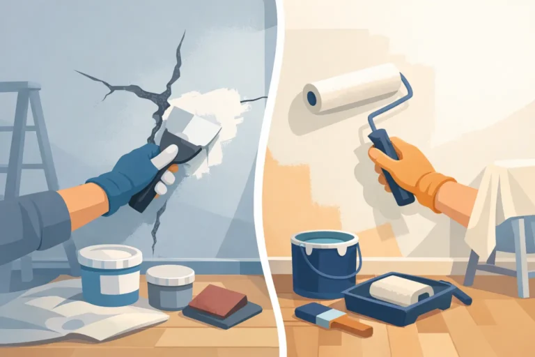 Wall Crack Repair Before Painting Done Right